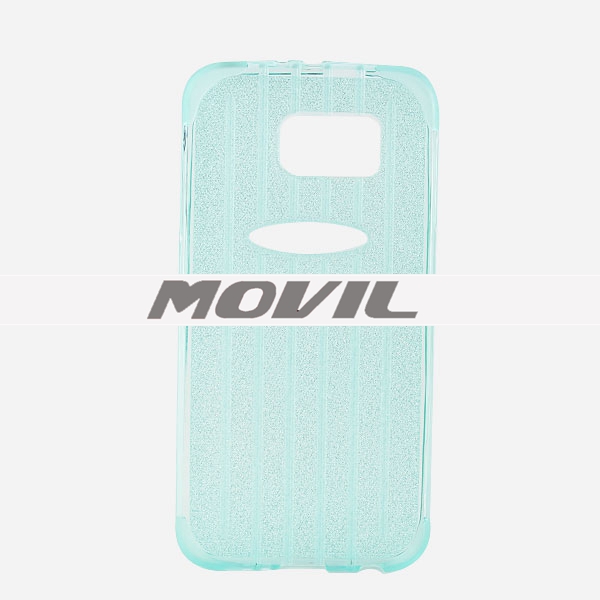 NP-2499 Maleta de TPU polvo del brillo funda para Samsung S6-0